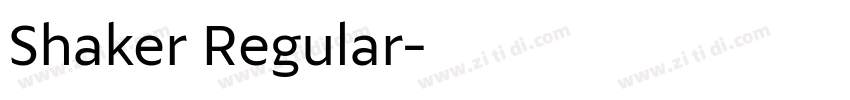 Shaker Regular字体转换